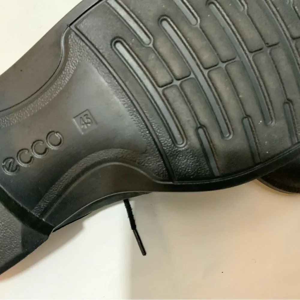 ECCO Mens Dress Shoes Black Leather Lace Up Dress Shoes EU 45 USA 11